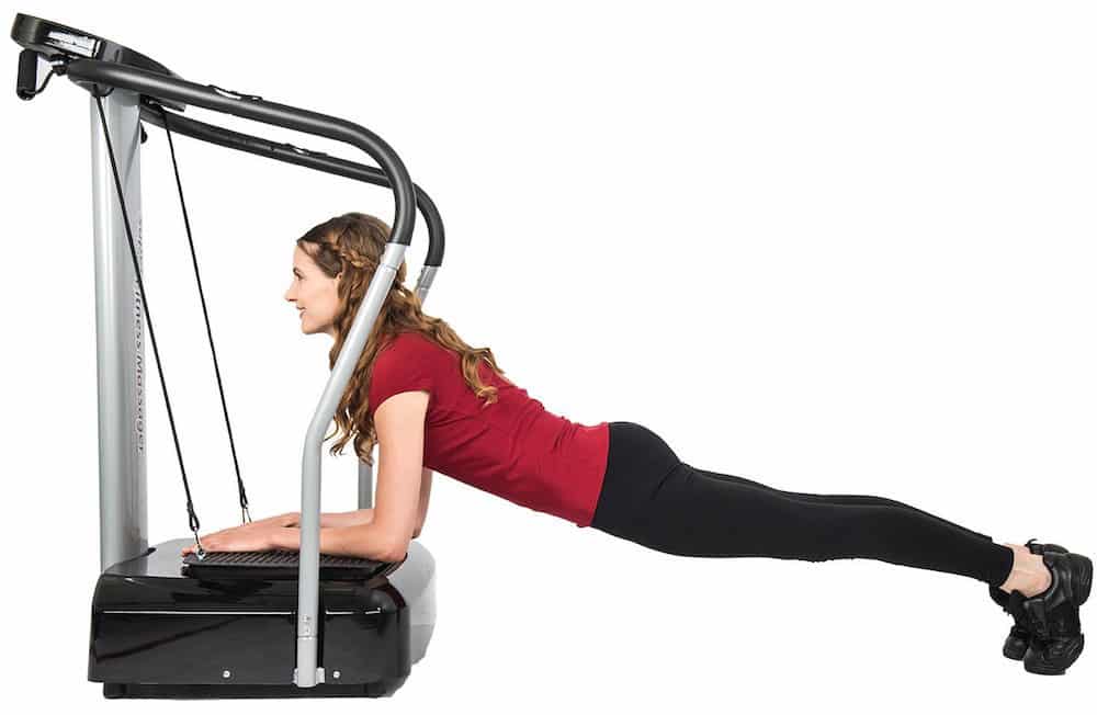 Plank Fitness Exercises with a Vibration Machine